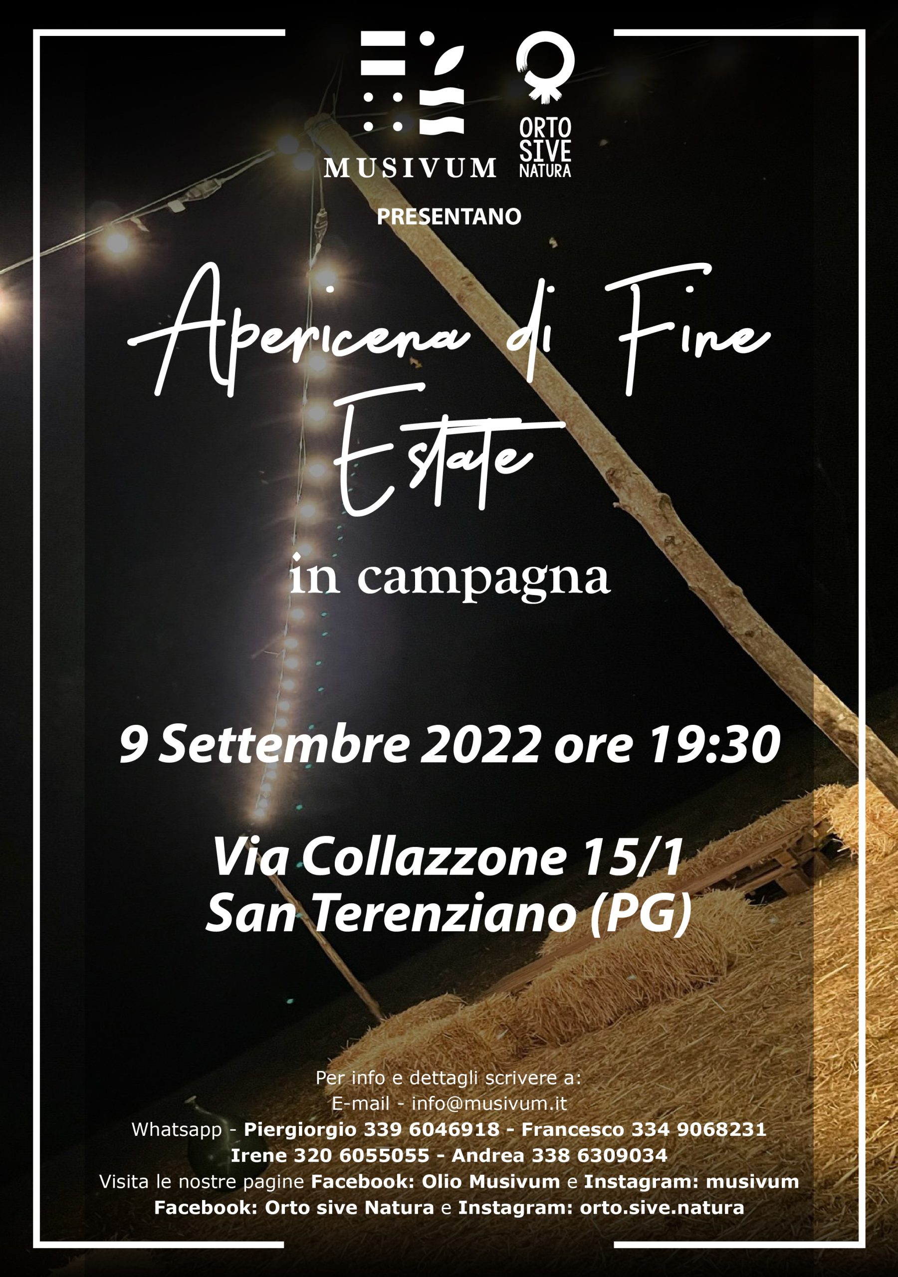 Locandina Aperitivo di fine estate 2